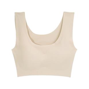 无痕运动内衣聚拢女防下垂显小胸美背大胸无钢圈背心式文胸罩薄款
