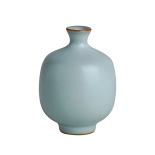 汝窑知闲小花瓶景德镇陶瓷花瓶摆件客厅插花送礼轻奢仿古瓷器礼品