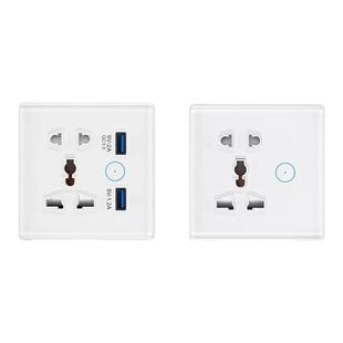 homekit智能插座带USB苹果扫码直连玻璃面板通用五孔国标远程控制