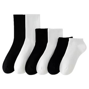 100双一次性袜子日抛男女通用纯棉防臭中筒免洗男袜加厚便携旅行