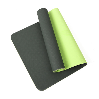 瑜伽垫双色6mm高弹力无毒tpe