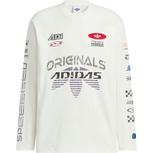 Adidas/阿迪达斯正品三叶草男士宽松运动赛车时尚长袖KH1200