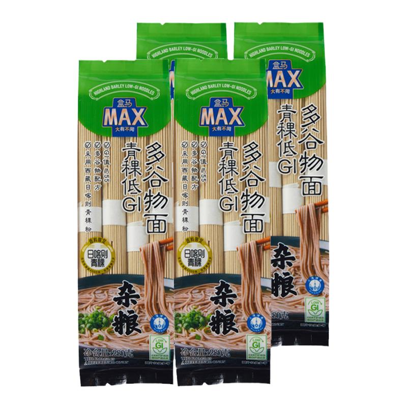 盒马MAX青稞低GI多谷物面 280g*4青稞面