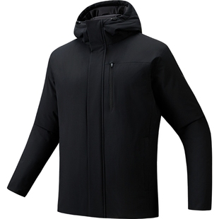 安踏面包羽绒服男款冬季加厚鸭绒保暖防泼水连帽外套防风男夹克衣