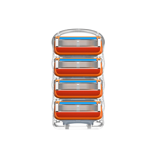 吉列锋隐致顺5层极光刀片致护冰酷震动剃须刮胡五4刀头锋速2个8