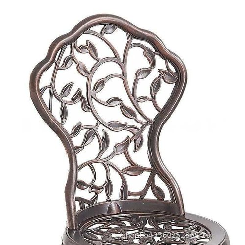 户外铸铝椅别墅庭院花园室外椅阳台工艺铁餐桌艺压铸休闲椅单