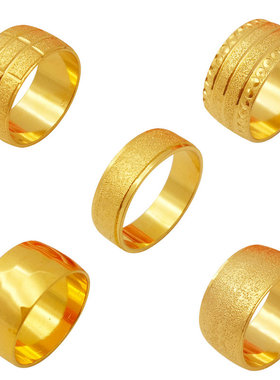 越南沙金戒指男款欧币久不掉色