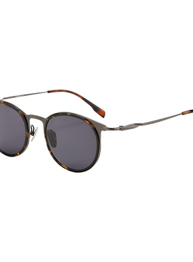 木川大脸近视墨镜男款复古圆框