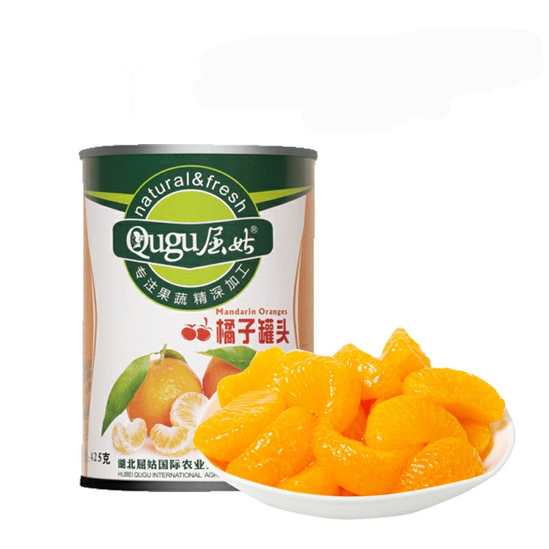 三峡特产屈姑橘子罐头425g*4罐