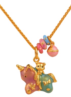 国风新款梦幻独角兽本命年马吊坠