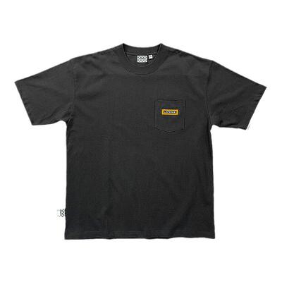LAPRIMA  LAP POCKET BOX 时尚口袋休闲植绒刺绣短袖日系圆领T恤