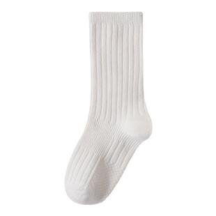 儿童袜子春秋棉袜黑白日系学院风宝宝中筒袜纯色短筒袜学生长筒袜