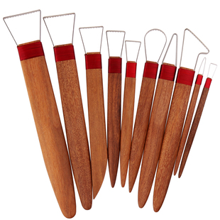 带齿红木刮刀精雕油泥雕刻刀雕塑工具泥塑工具修坯刀陶艺泥塑刮刀