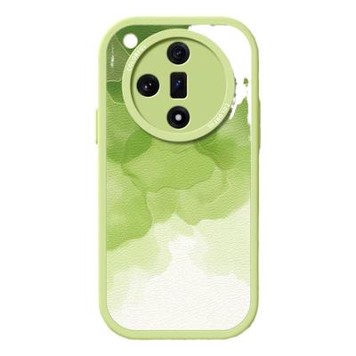 适用oppofindx8手机壳女款findx9pro保护套硅胶ultra全包防摔x6por磨砂外壳x5绿色渐变0pp0晕染x7pro新款软壳