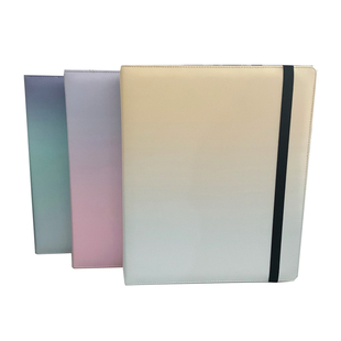创汇A4型PU渐变色外壳9宫格内页卡册明信片镭射票收纳册4宫格相册