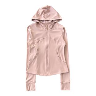 瑜伽服外套运动上衣女连帽修身显瘦跑步训练秋冬季专业健身服长袖