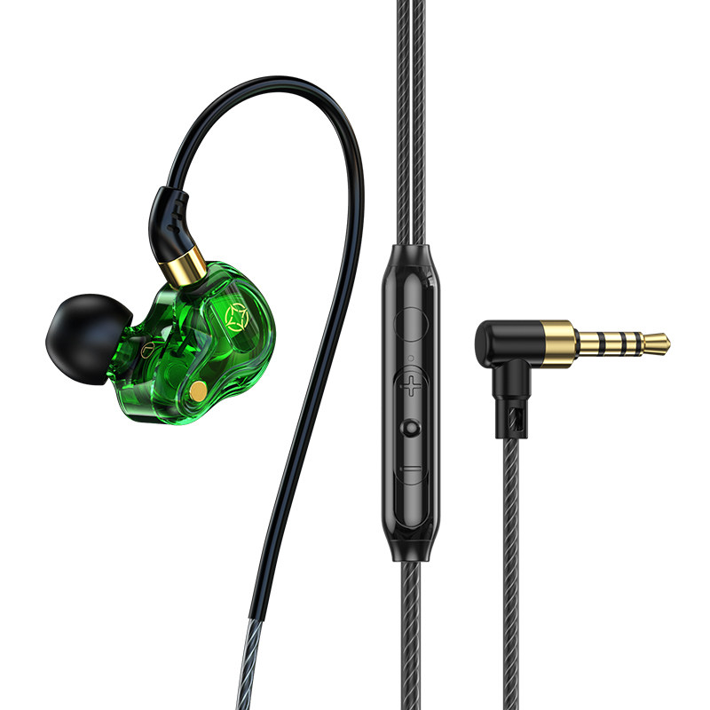重低音炮四核双动圈耳机入耳式耳塞K歌HiFi手机通用男女有线Type