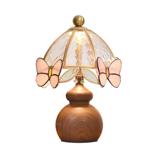 复古台灯主卧室床头柜灯美式中古创意高级感书房卧蝴蝶氛围小夜灯