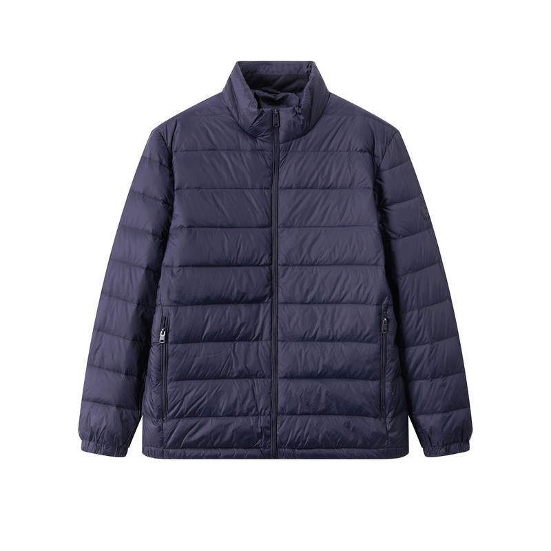 【H家】正品裸衣！品牌撤柜剪标立领轻薄90白鸭绒羽绒服冬季外套