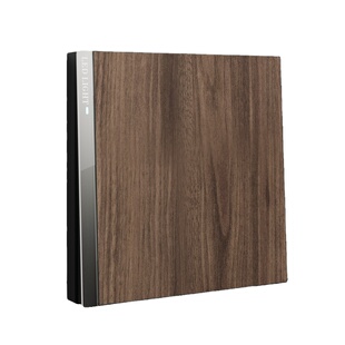 国际电工新中式复古木纹开关插座86型LED指示灯一开双控五孔面板