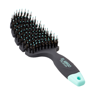 韩国EL AMIGO马杀鸡无静电宠物猫狗猪鬃毛梳清洁顺毛弹性按摩梳子