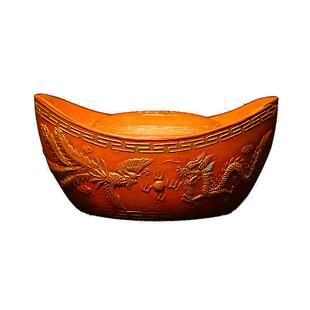 国家非遗 1978年制 清代乾隆老墨版《朱砂元宝》收藏老墨块 胡开文朱砂陈墨条 高档徽墨礼品文房四宝笔墨纸砚