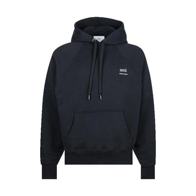 AMI男士棉质连帽套头卫衣