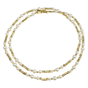 方糖家 星光熠熠施家强光珍珠切花项链轻奢小众毛衣链2022年新款