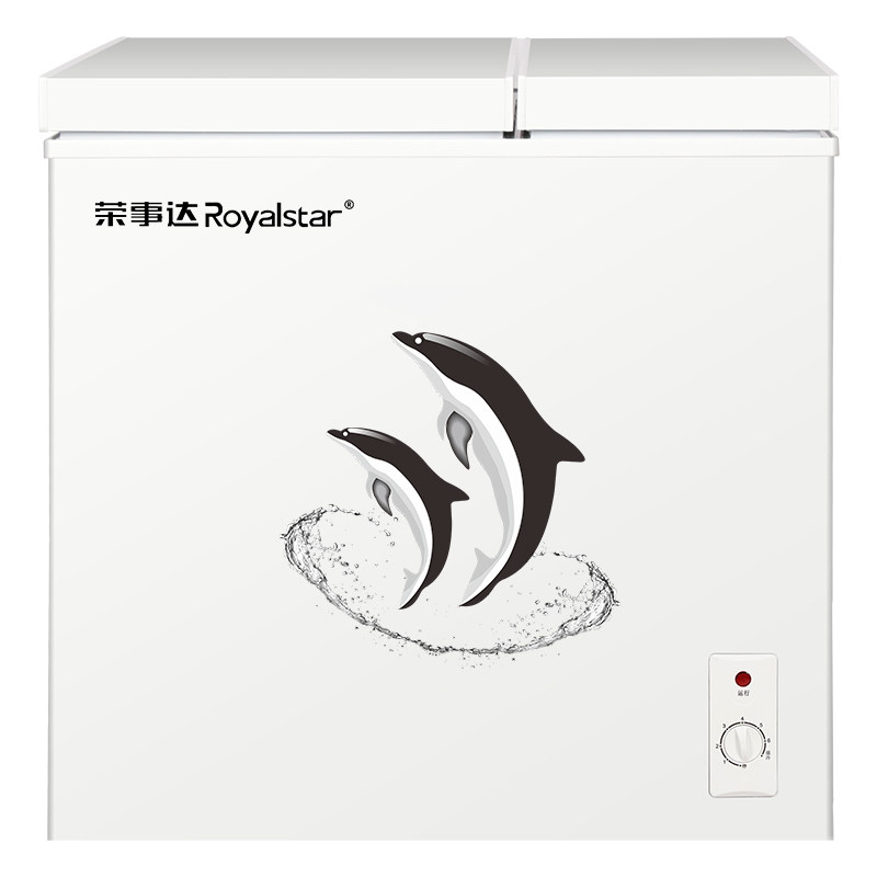 荣事达双门双温冰柜家用小型冷藏冷冻两用保鲜冰箱商用卧式冷柜
