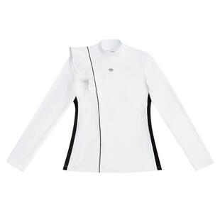 美国PGA 高尔夫女装春季服装女士长袖上衣polo衣服百褶短裙套装