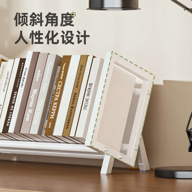 桌面伸缩书架立式儿童书桌上置物架飘窗台床头书柜简易铁艺收纳架