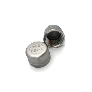 304不锈钢圆管帽内丝堵头不锈钢内丝管帽接头盖头内螺纹封头闷头