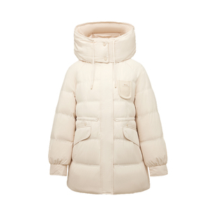 AIMISS爱美斯90白鸭绒冬季新款羽绒服短款连帽巨好看的冬装羽绒服