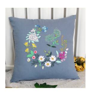 丝带绣抱枕十字绣2025新款立体绣自绣手工刺绣diy材料包布艺靠垫