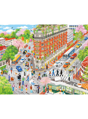 猫空武康路大厦艺术插画拼图
