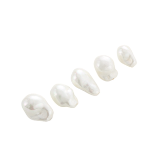 巴洛克贝珠贝壳不规则直孔异形珠diy珍珠白珠手链项链耳饰品配件