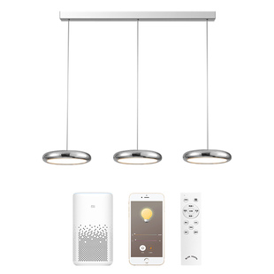 餐厅灯小餐桌饭厅LED已接入米家app创意国王湖三头飞碟餐厅吊灯