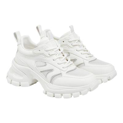 白色透气老爹鞋厚底鞋