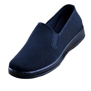 老北京布鞋酒店服务员工作男鞋黑色厨房厨师防滑耐磨上班专用布鞋