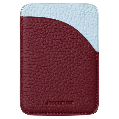 JOCQUELINE 法国进口皮革 全手工 拼色 磁吸卡包