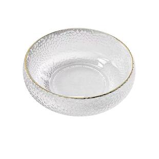 日式玻璃碗水果盘客厅专用大气甜品水果碗高颜值沙拉碗糖果缸味碟