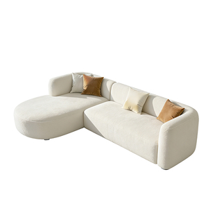 轻奢L型布艺沙发客厅小户型现代简约民宿休息区贵妃转角沙发组合