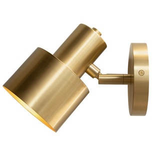 卧室床头壁灯摇臂墙灯纯铜黄铜可旋转阅读万向调节 复古射灯中古