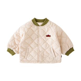 英格贝贝儿童外套男童夹棉棒球服加厚保暖秋冬装宝宝棉服上衣童装