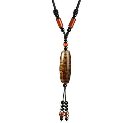 真品西藏天珠珠项链眼民族风挂件