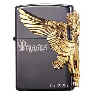zippo打火机黑冰金骏马天马行空限量版正版防风官方正品男士礼物