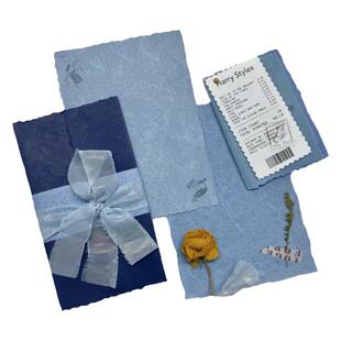 海的告白|蓝色手撕边信封信纸套装质感高级情书表白特种艺术纸拍