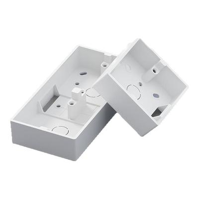 连体86型明装开关插座底盒超薄