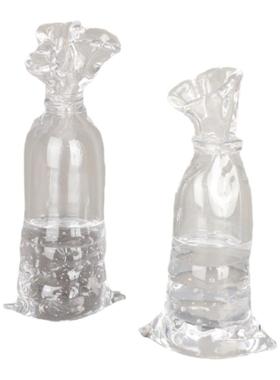 高端透明气泡琉璃水袋桌面摆件