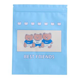 卡通小熊盲盒钥匙扣汽车挂件儿童零食铝膜密封袋手伴糖果自粘袋子